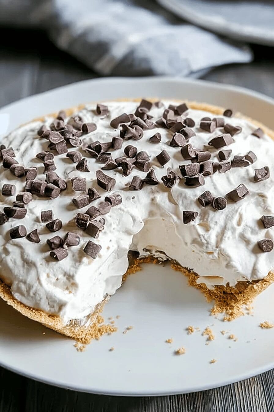No Bake Cannoli Cream Pie
