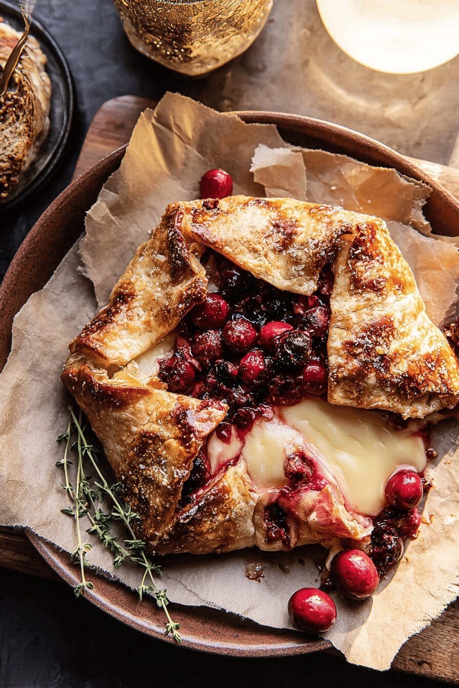 Pastry Wrapped Cranberry Baked Brie