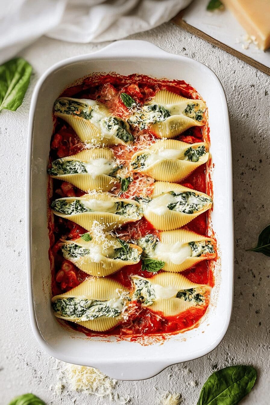 Ricotta Spinach Stuffed Shells