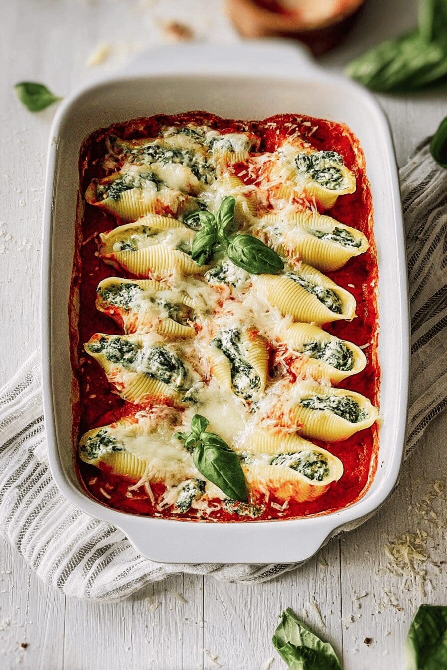 Ricotta Spinach Stuffed Shells