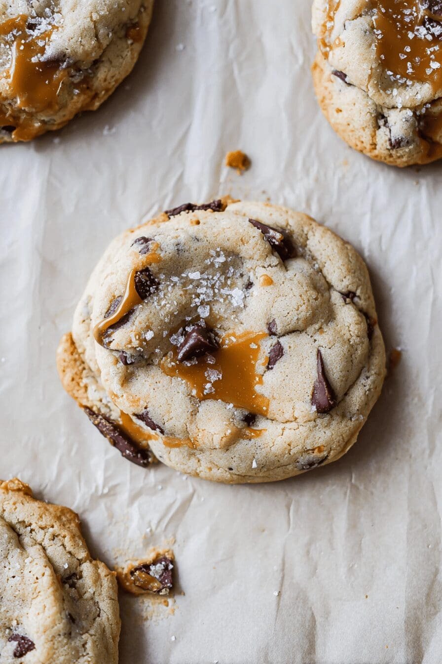 Salted Caramel Chocolate Chip Cookies