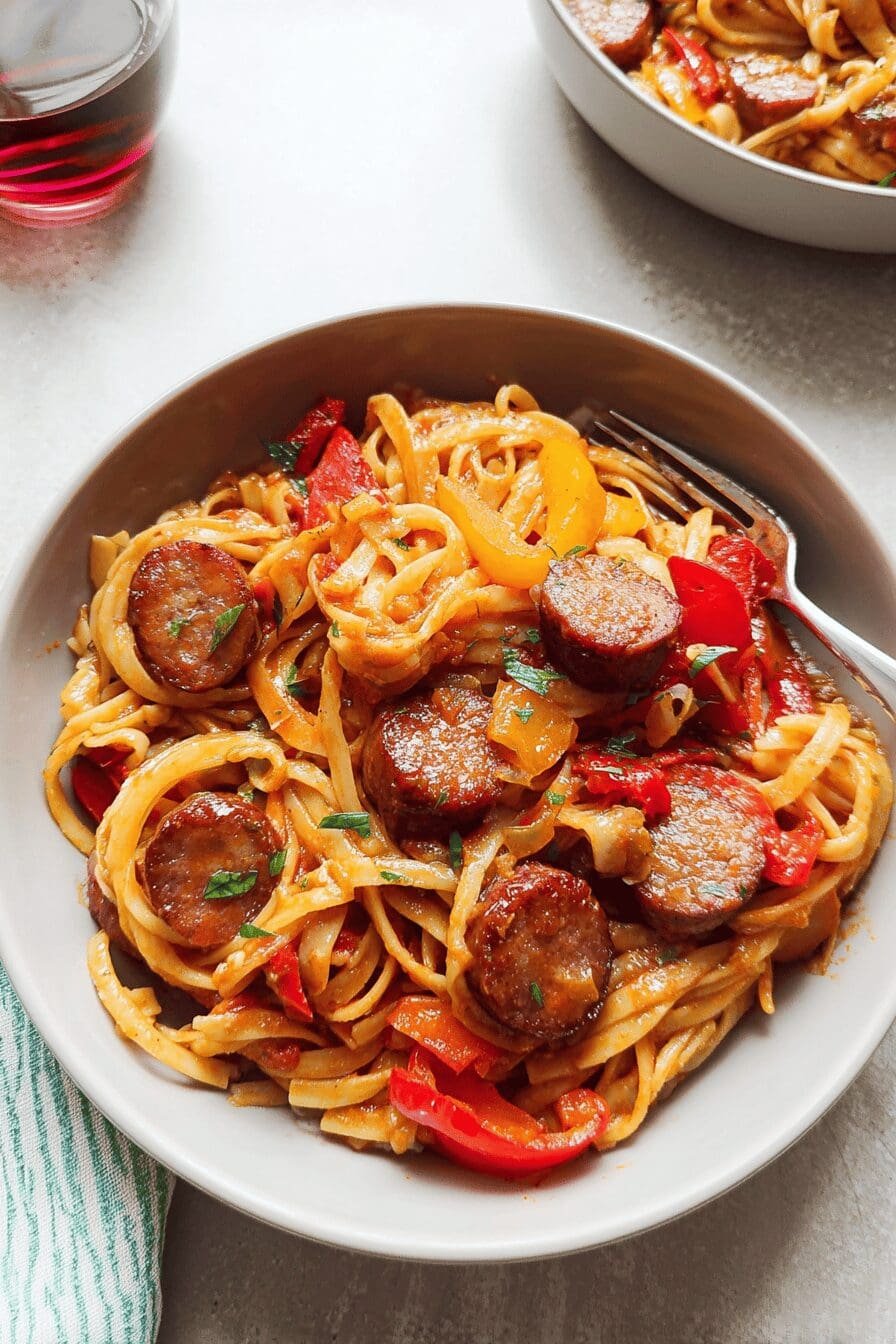 Sausage And Peppers Pasta