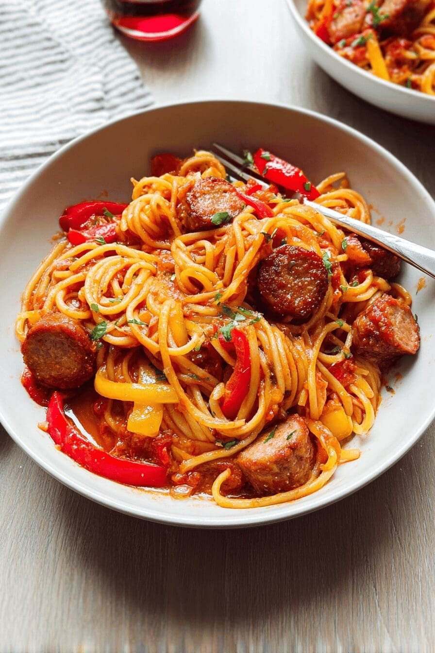 Sausage And Peppers Pasta