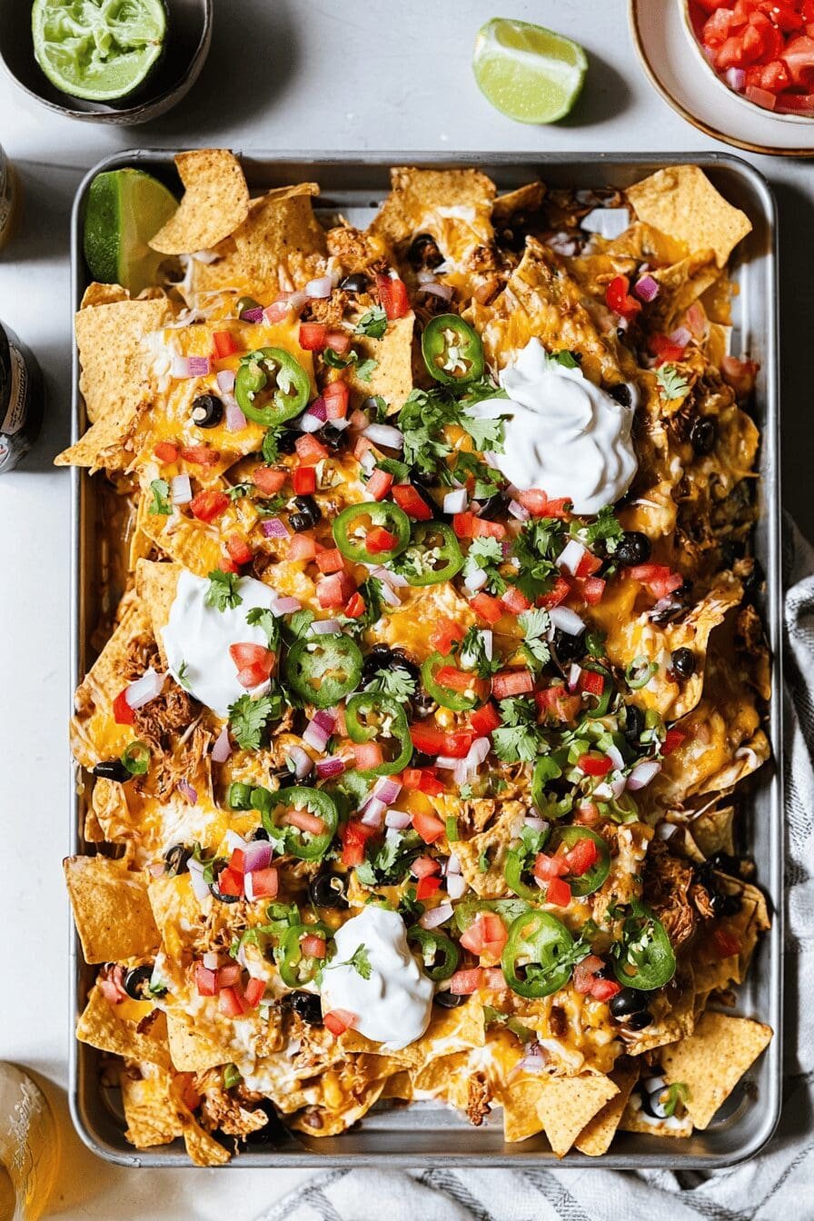 Sheet Pan Chicken Nachos