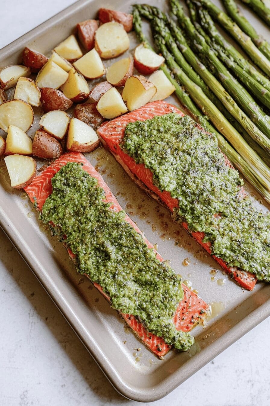 Sheet Pan Pesto Salmon