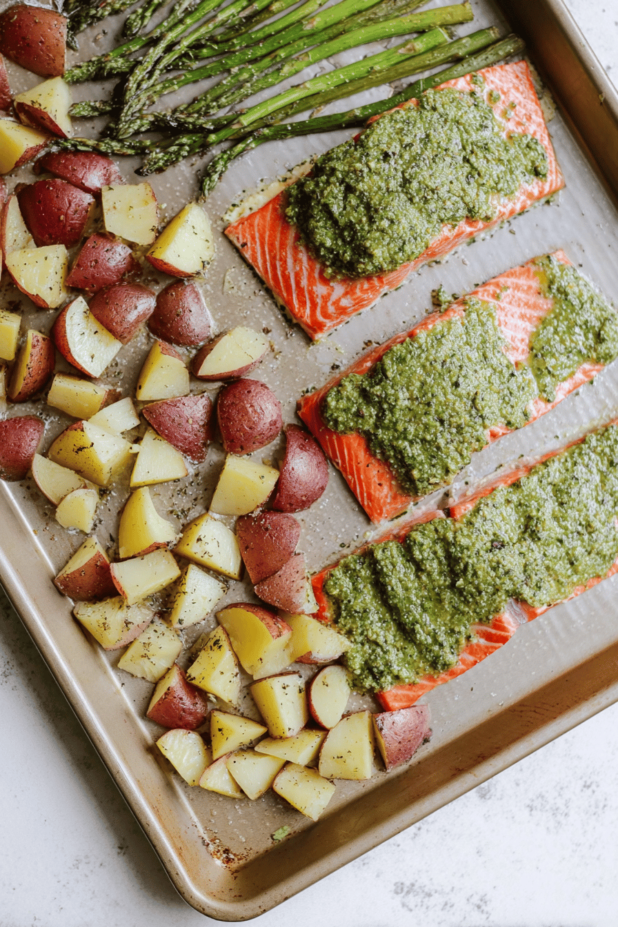 Sheet Pan Pesto Salmon