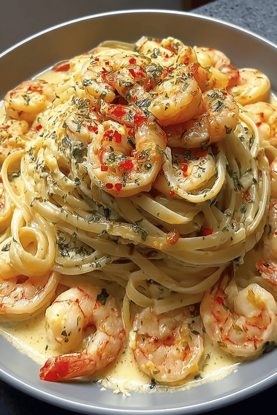Shrimp Cream Linguine