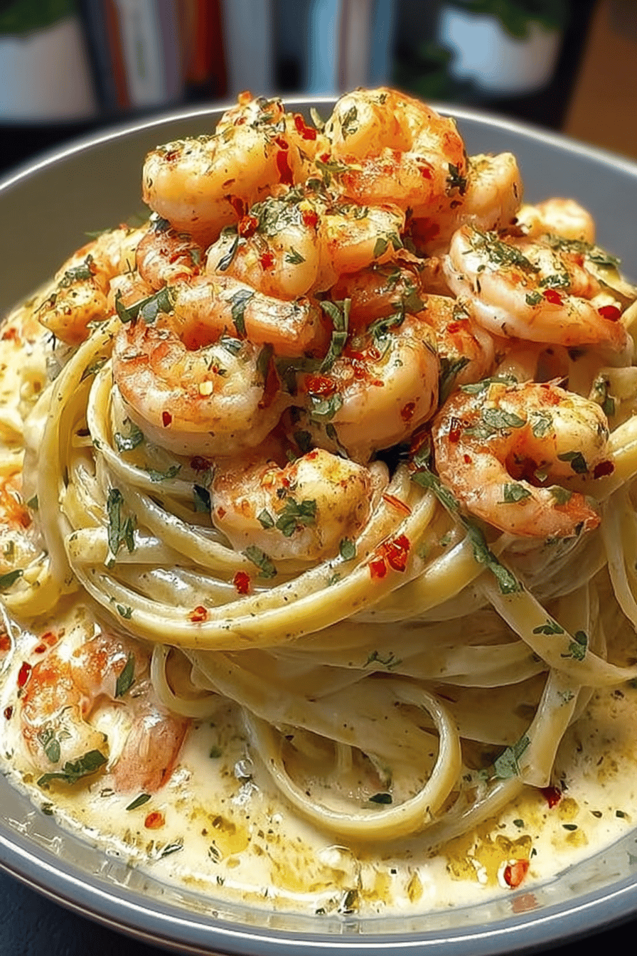 Shrimp Cream Linguine