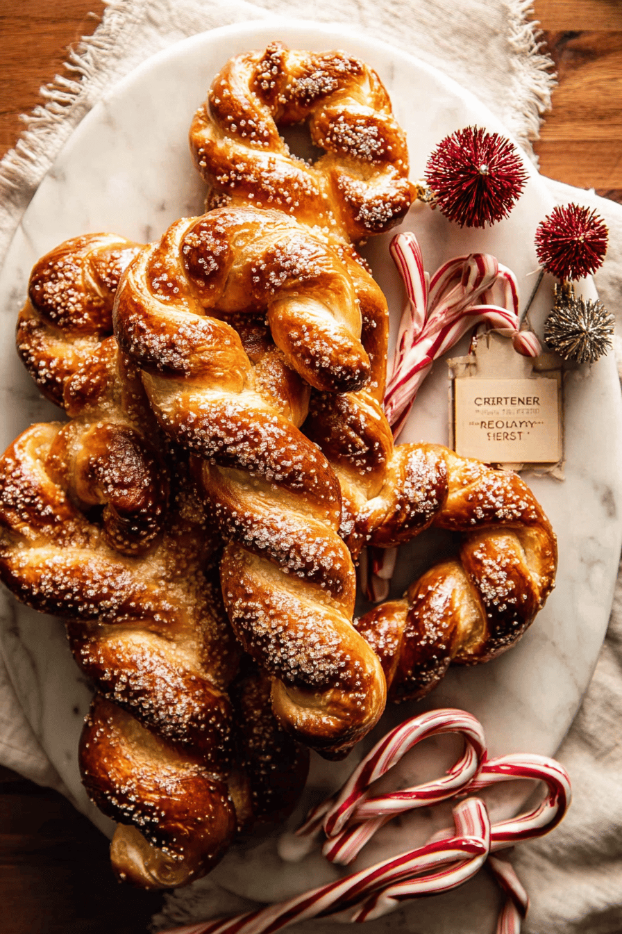 Soft Pretzel Candy Canes