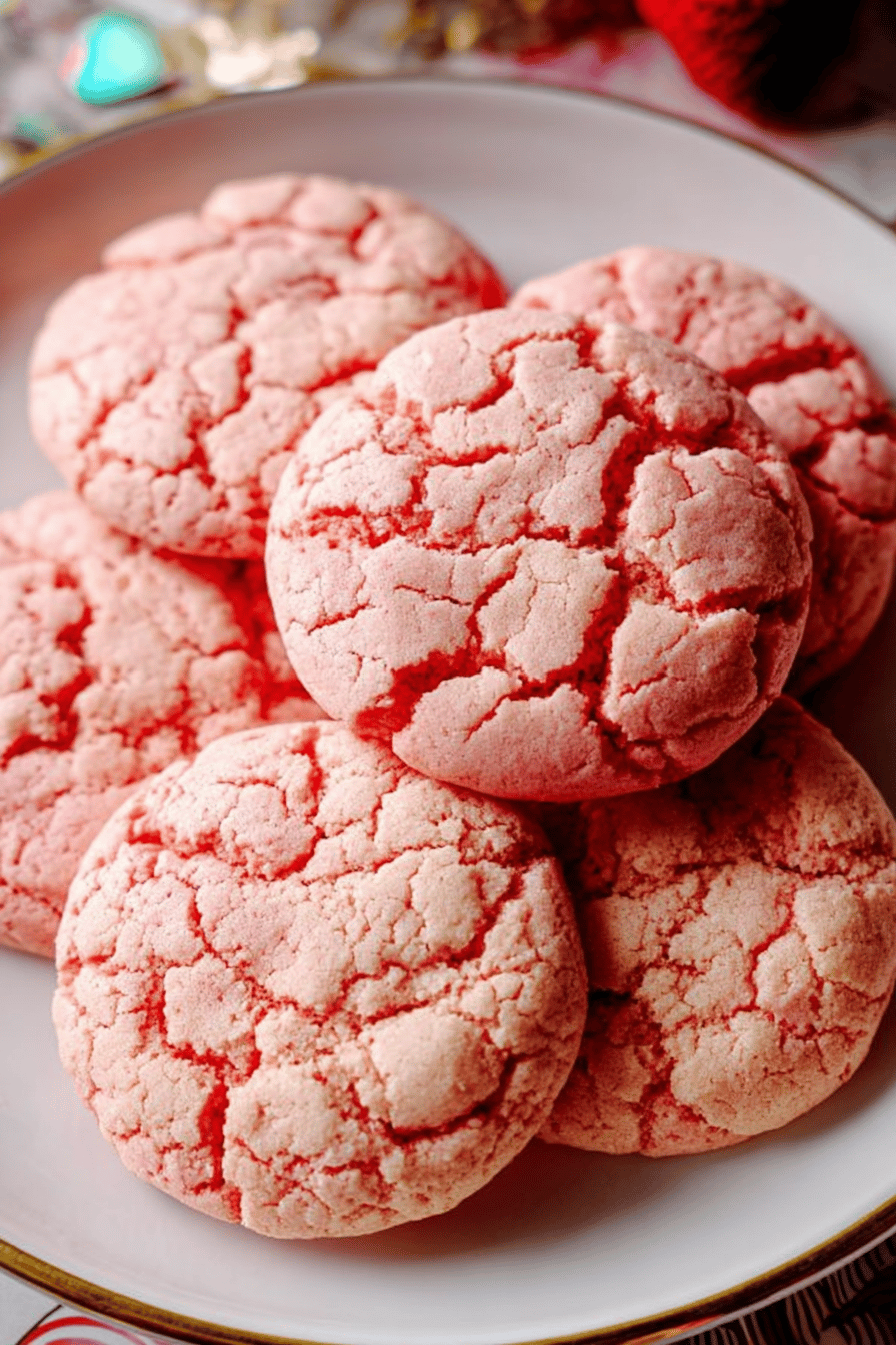 Strawberry Cake Mix Cookies