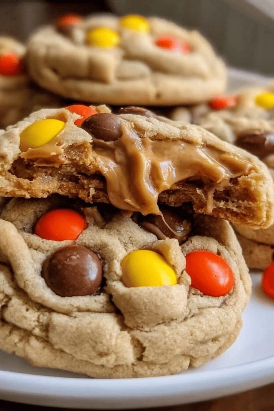 Triple Reeses Peanut Butter Cookies
