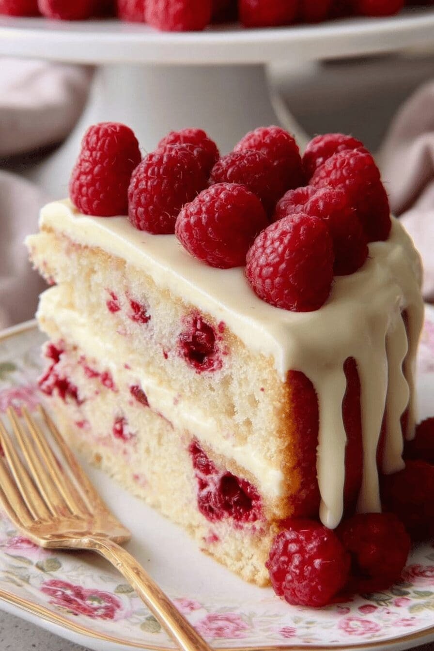 White Chocolate Raspberry Dream Cake