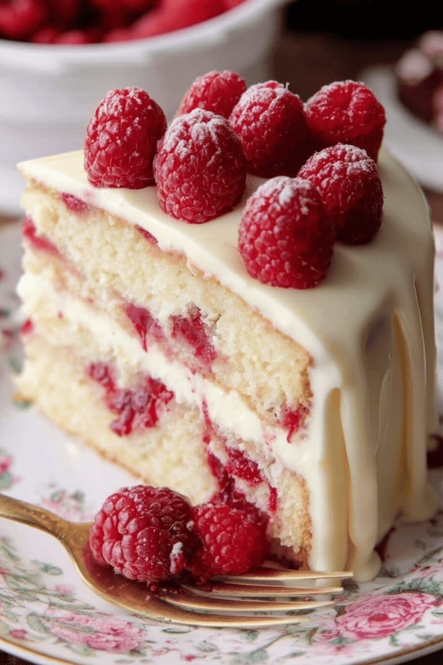 White Chocolate Raspberry Dream Cake