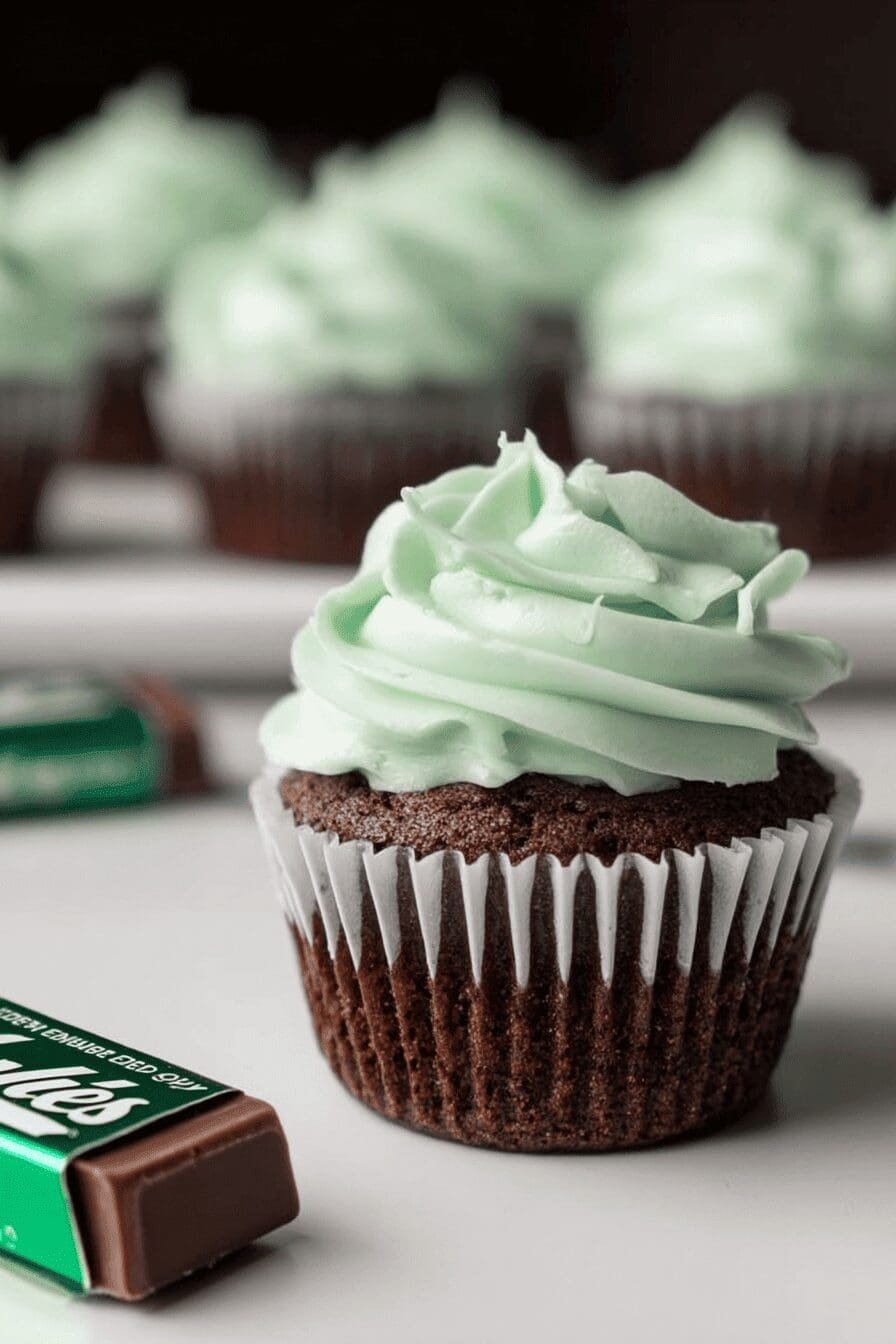 Andes Mint Cupcakes