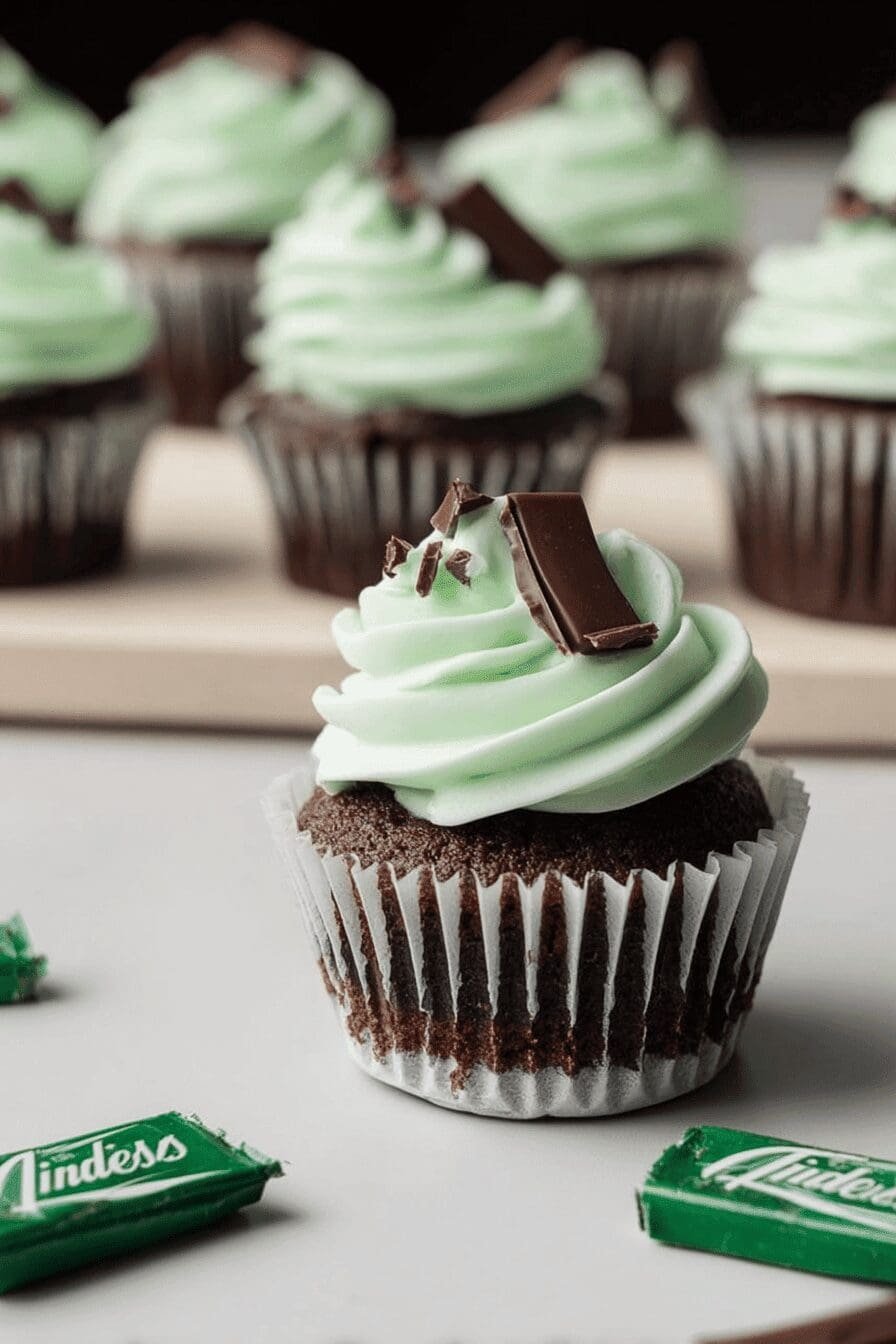 Andes Mint Cupcakes
