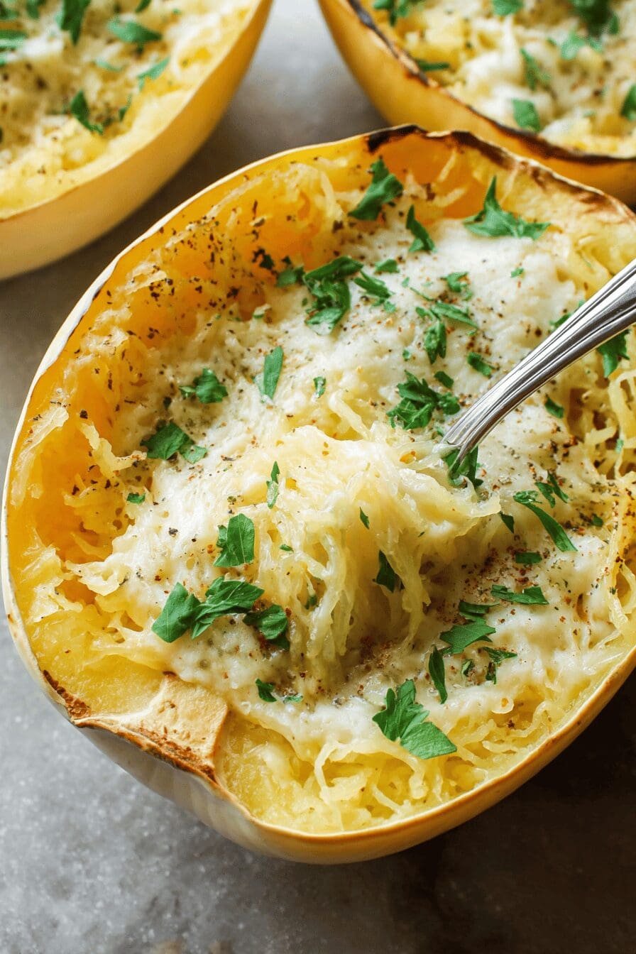 Cheesy Spaghetti Squash Recipe