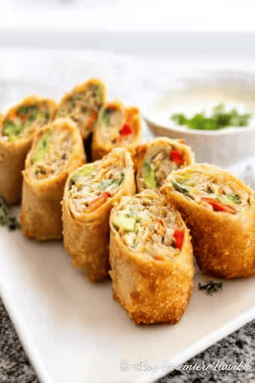 Chicken Avocado Egg Rolls