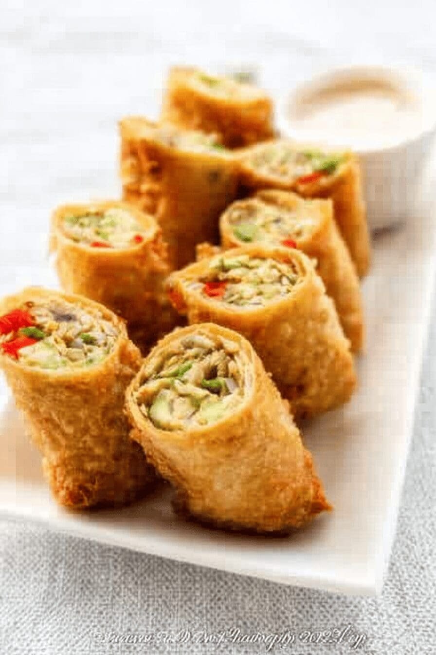 Chicken Avocado Egg Rolls