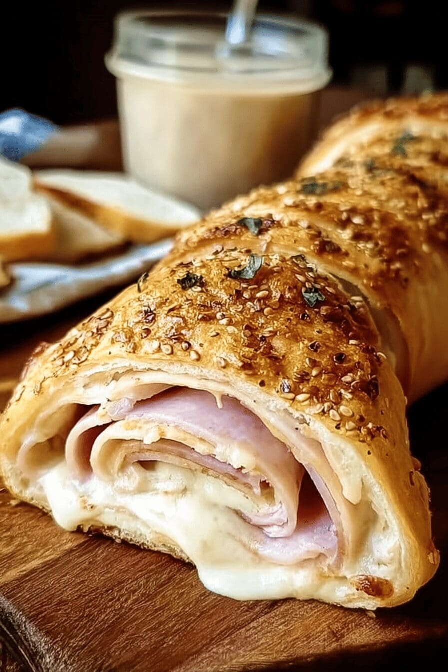Chicken Cordon Bleu Stromboli
