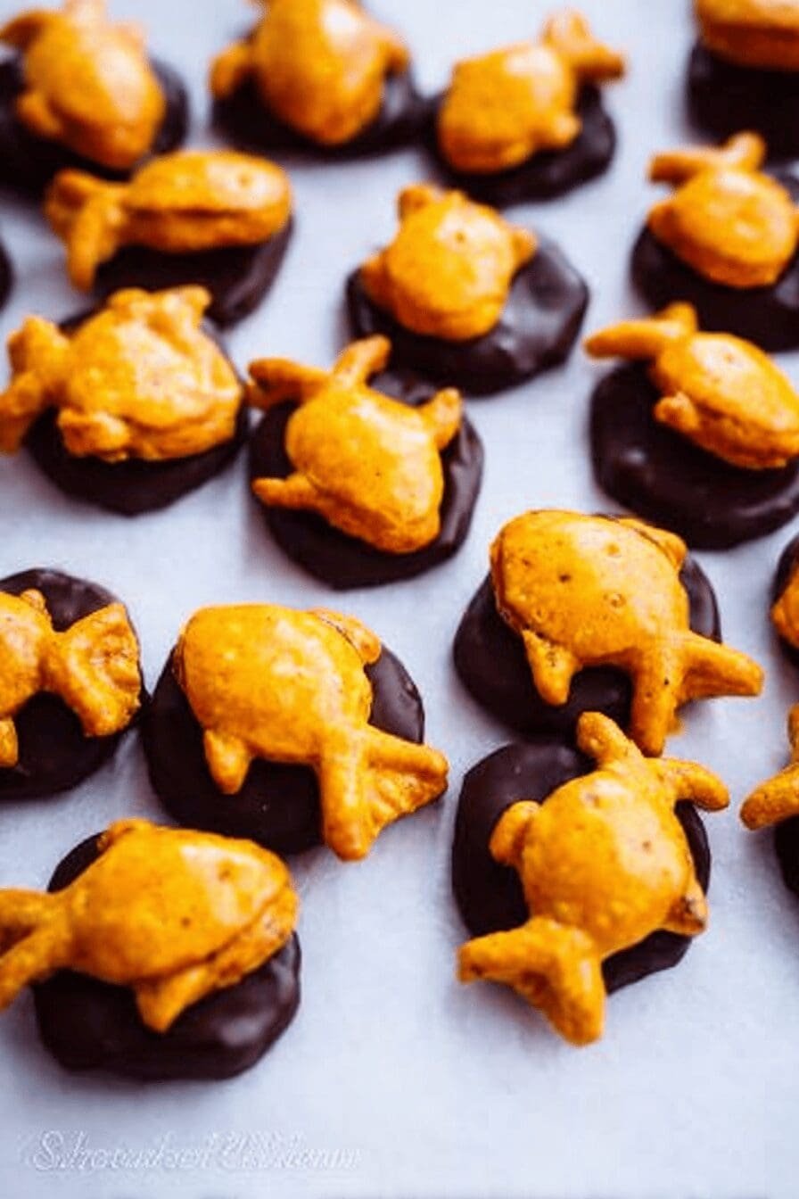 Chocolate Goldfish Cracker Bites