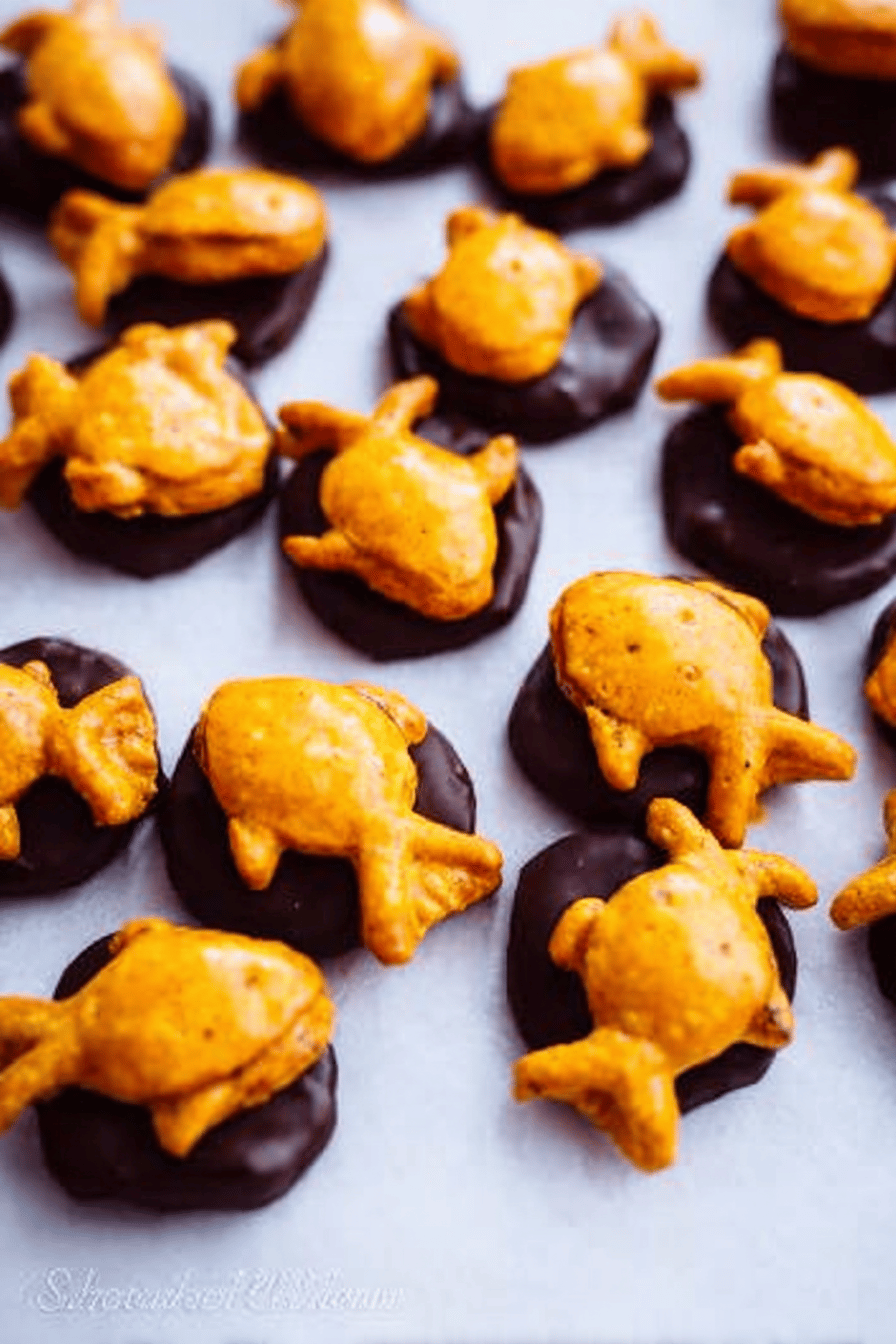 Chocolate Goldfish Cracker Bites