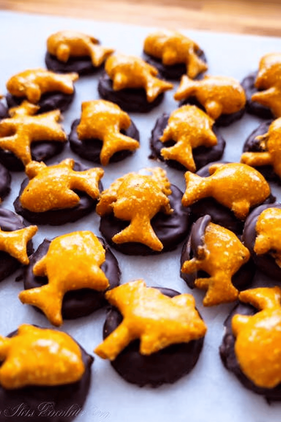 Chocolate Goldfish Cracker Bites