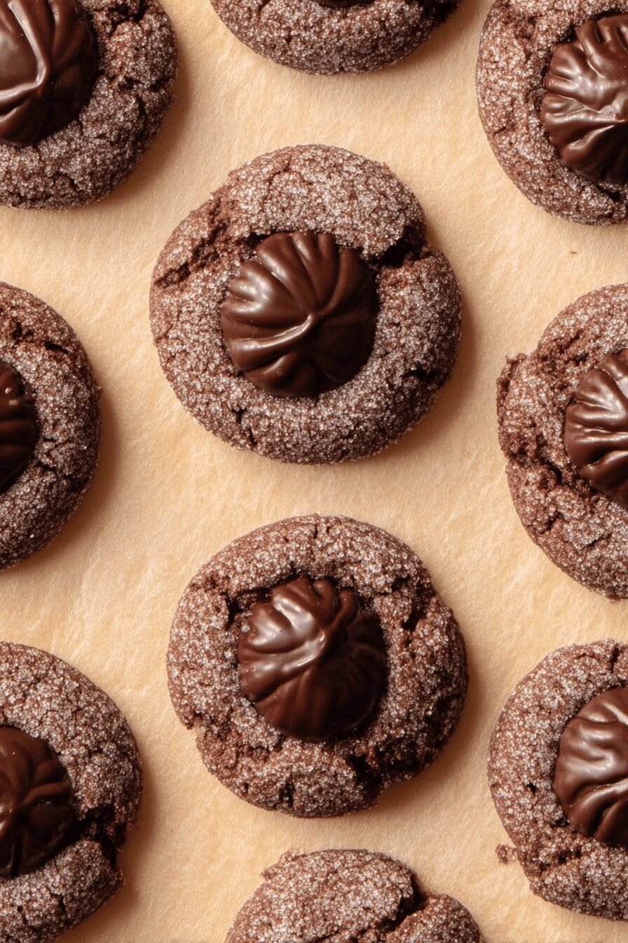 Chocolate Thumbprint Cookies