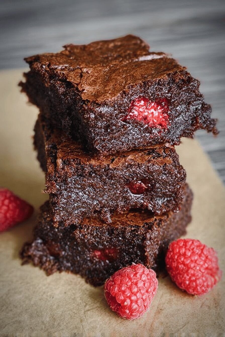 Fudgy Raspberry Brownies