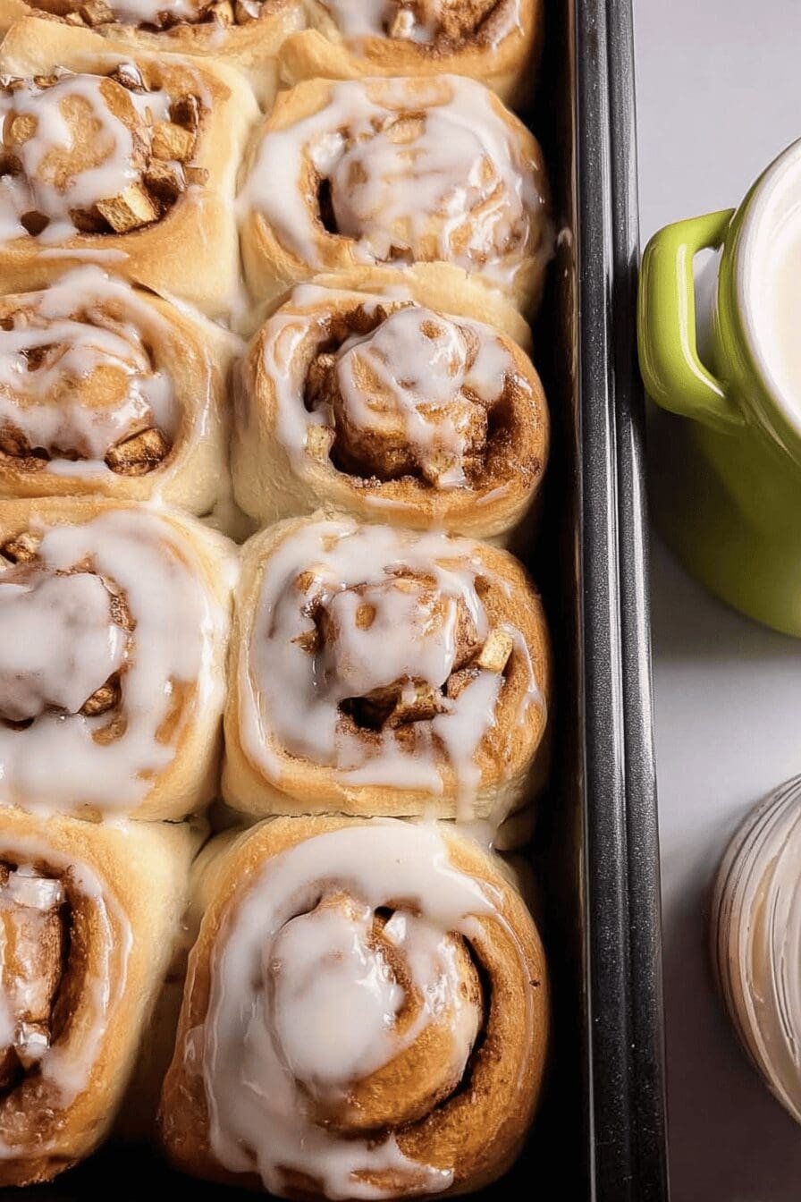 Glazed Apple Cinnamon Rolls