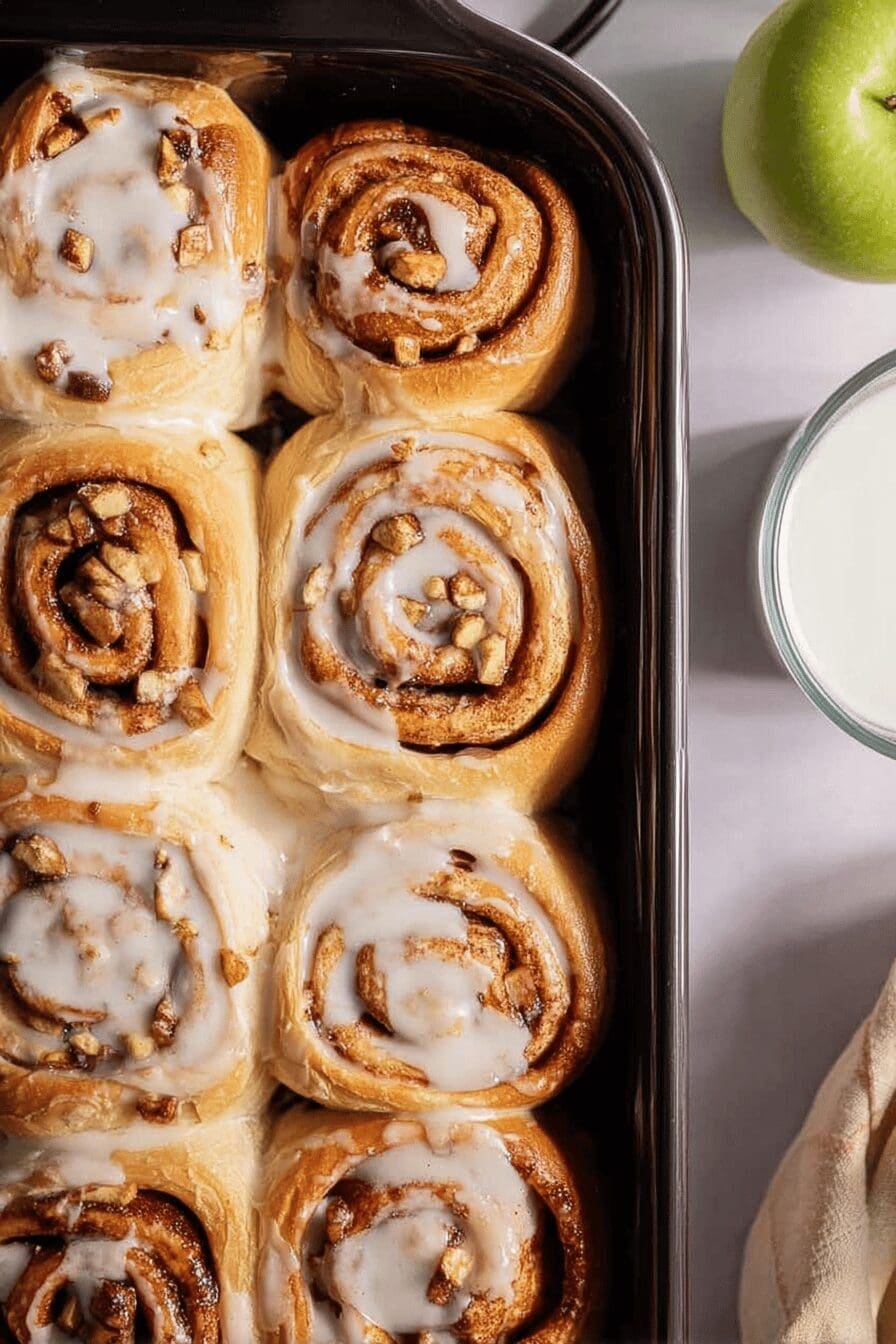 Glazed Apple Cinnamon Rolls