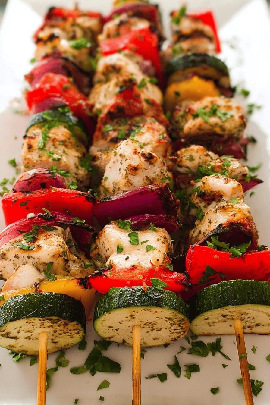 Greek Chicken Kebabs