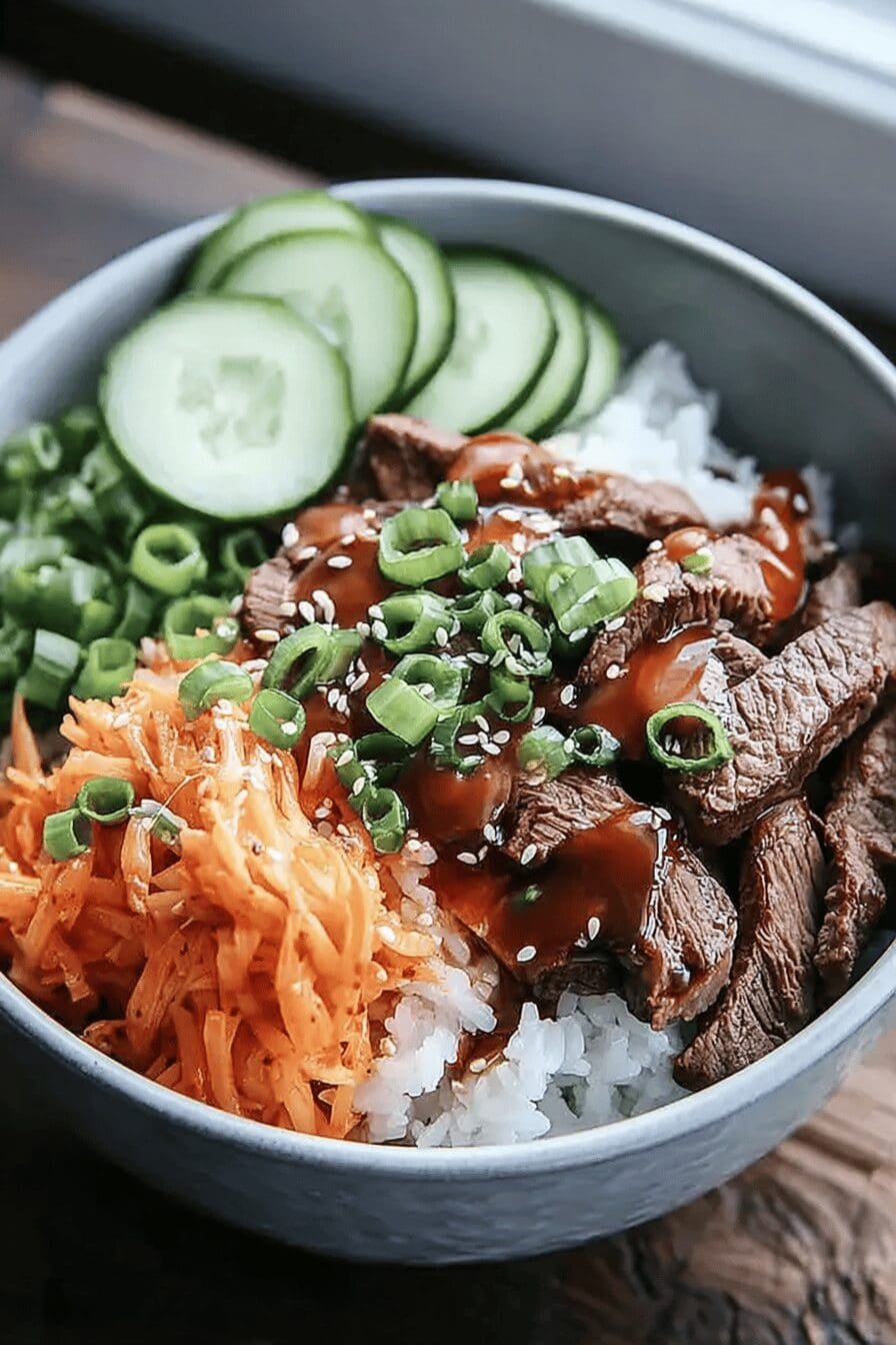 Korean Bbq Steak Rice Bowls