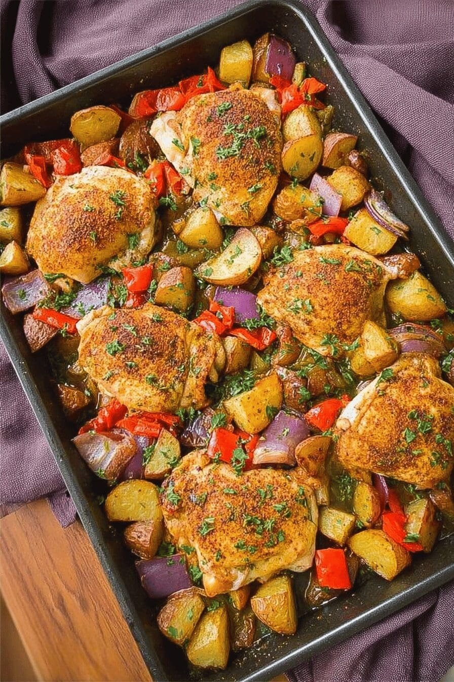 One Pan Cajun Chicken Dinner