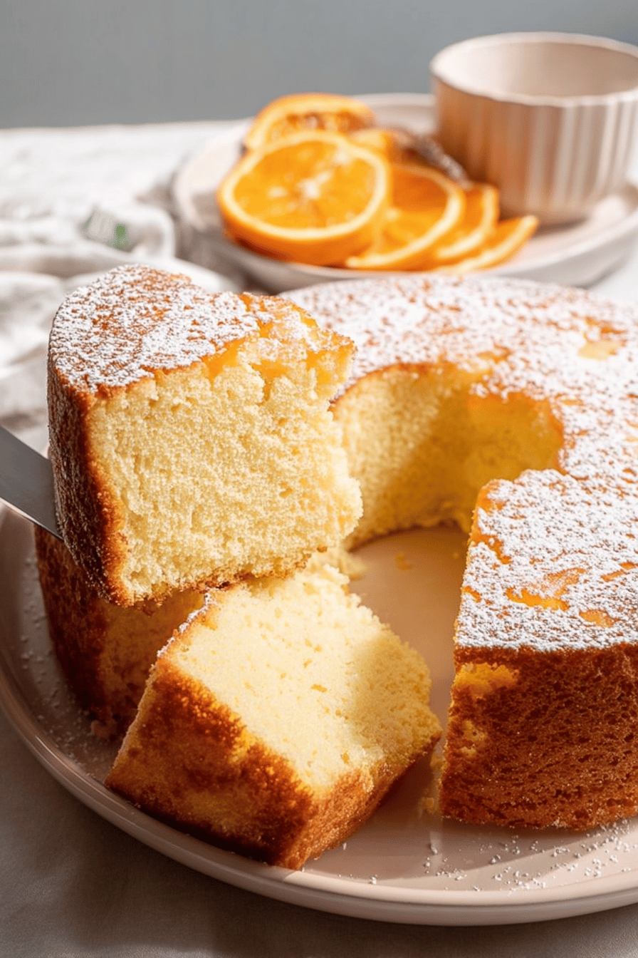 Orange Glazed Chiffon Cake