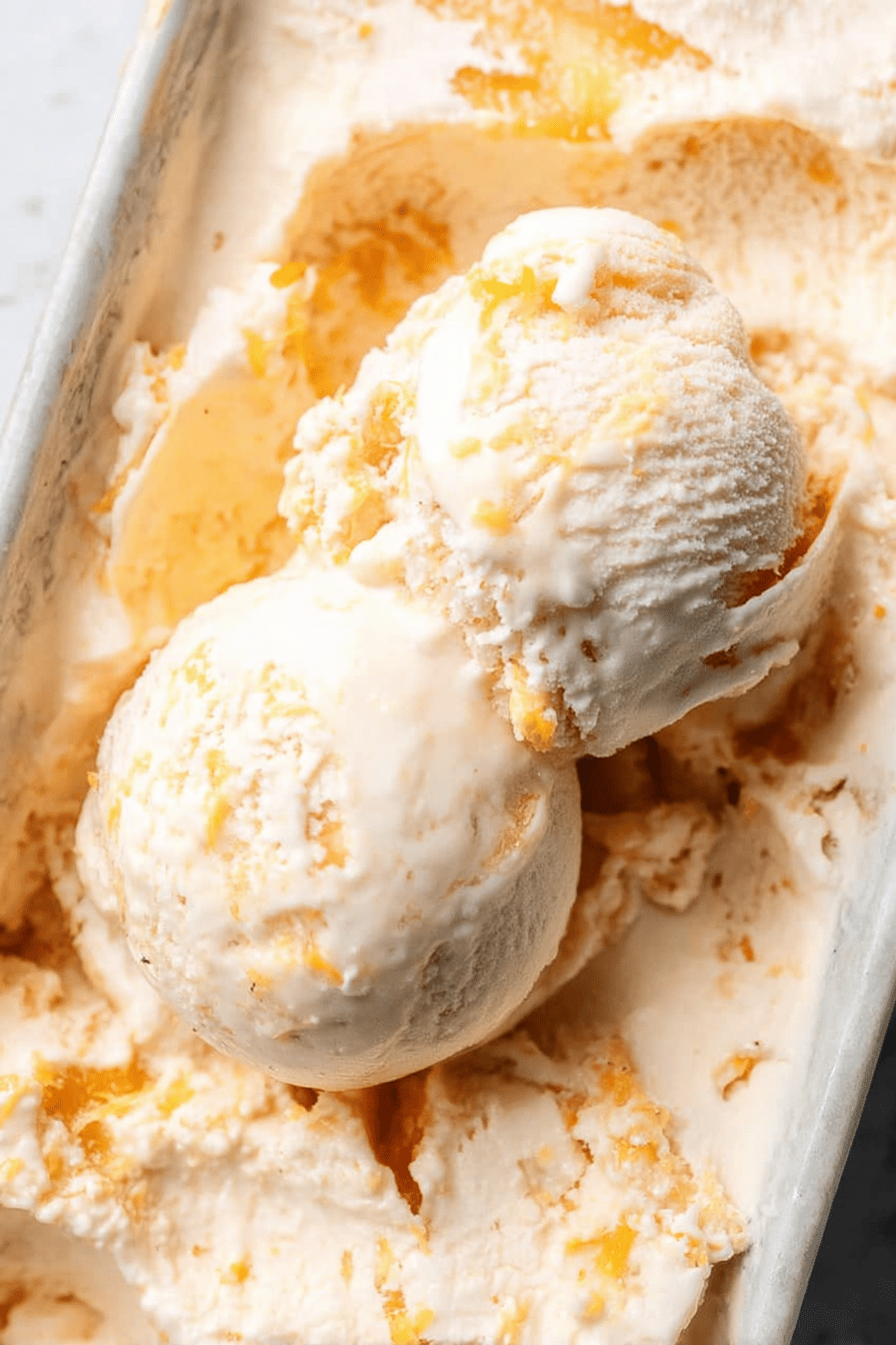 Peaches And Cream Ice Cream