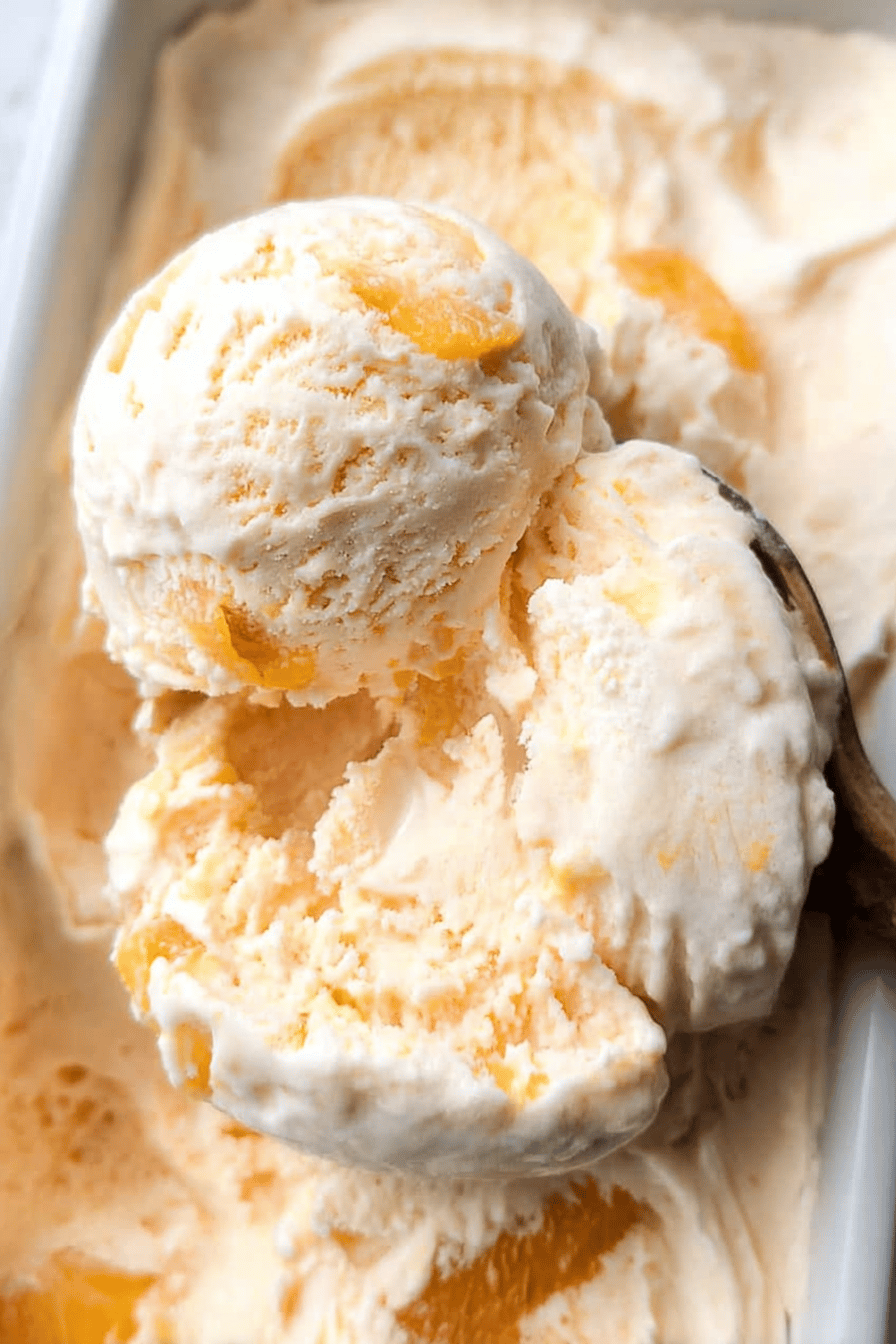 Peaches And Cream Ice Cream