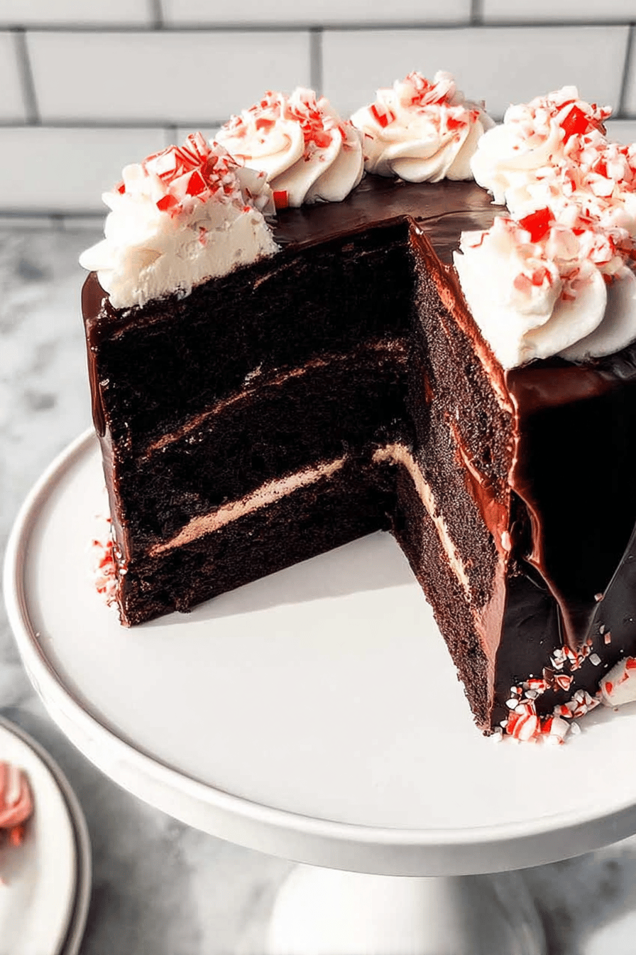 Peppermint Fudge Cake