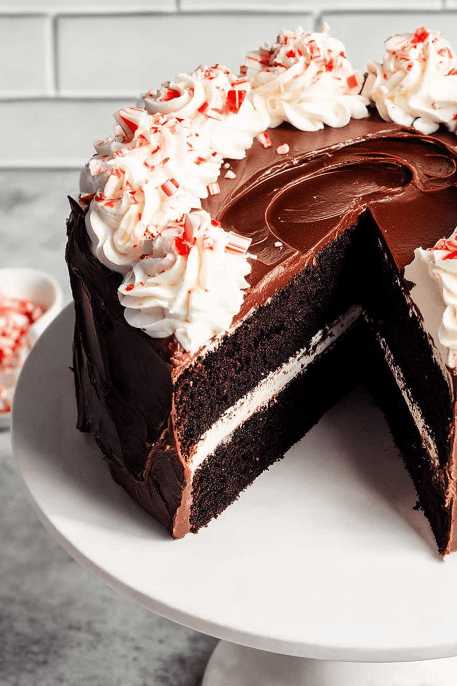Peppermint Fudge Cake