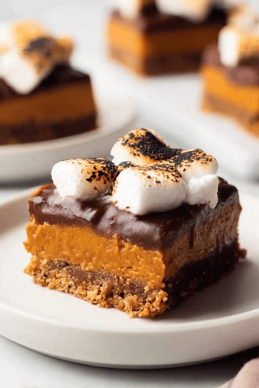 Pumpkin Smores Bars