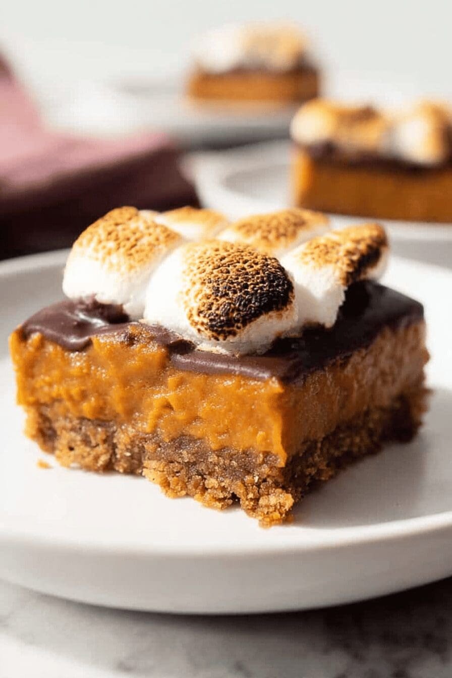 Pumpkin Smores Bars