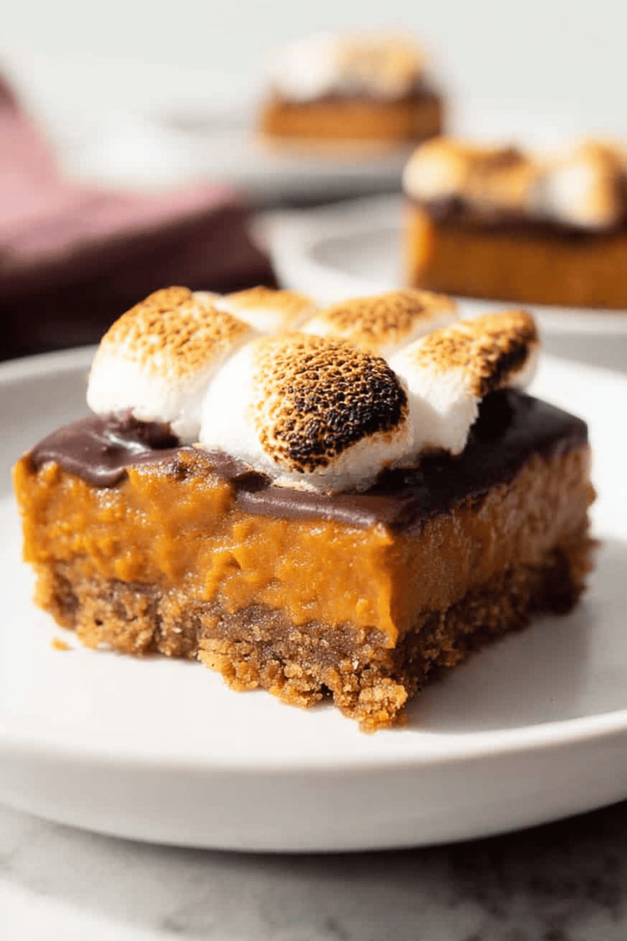 Pumpkin Smores Bars