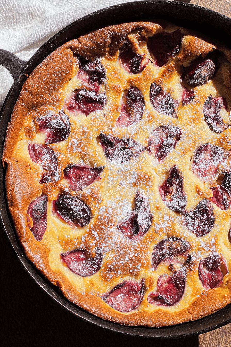 Roasted Plum Clafoutis