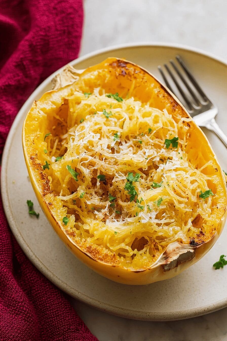 Roasted Spaghetti Squash Browned Butter
