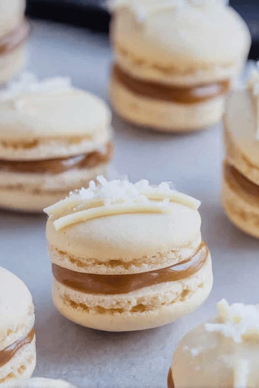Salted Caramel Ginger Macarons