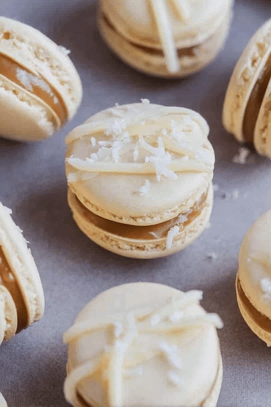 Salted Caramel Ginger Macarons