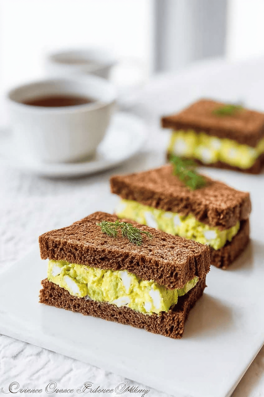 Spicy Avocado Egg Salad Tea Sandwiches