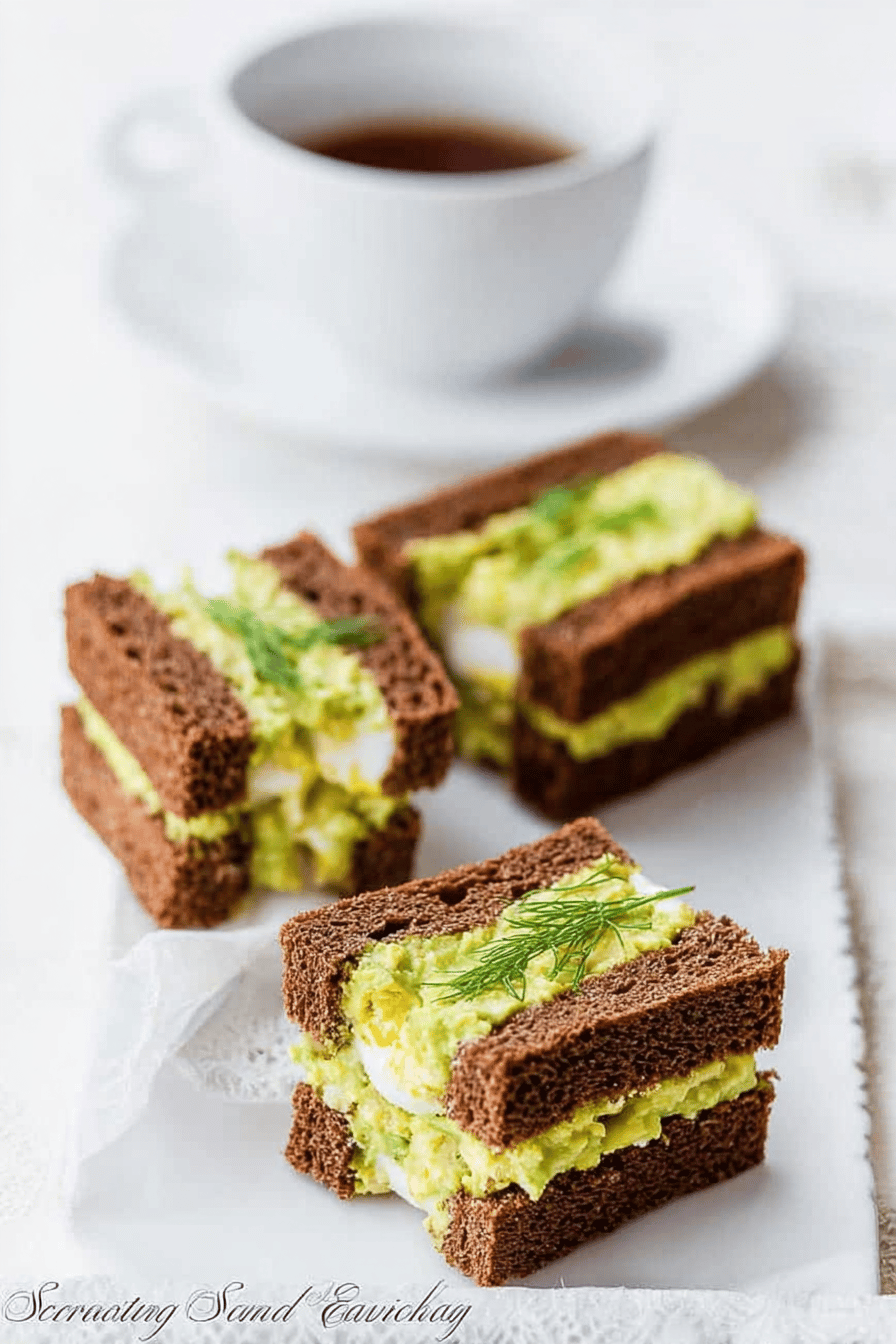 Spicy Avocado Egg Salad Tea Sandwiches