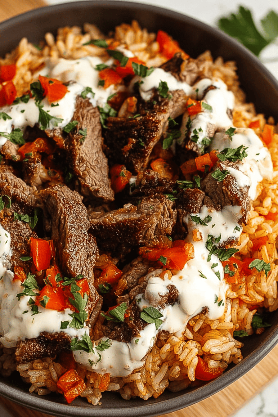 Steak Queso Rice