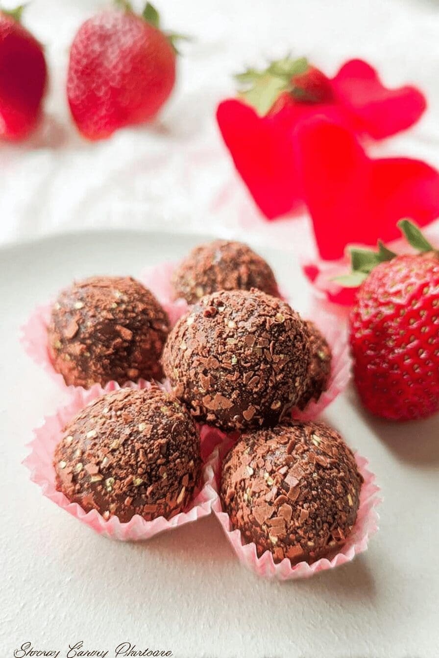 Strawberry Chocolate Truffles