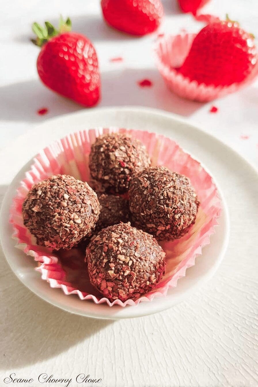 Strawberry Chocolate Truffles